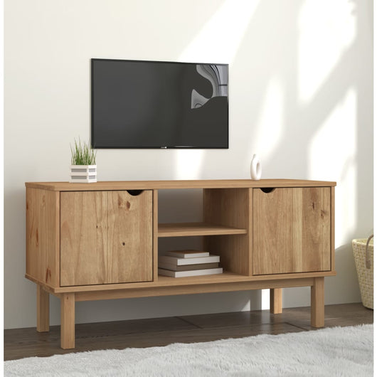 Mobile TV OTTA 113,5x43x57 cm in Legno Massello di Pino 348594
