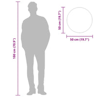 Specchio da Parete Argento Ø 50 cm Rotondo 348176