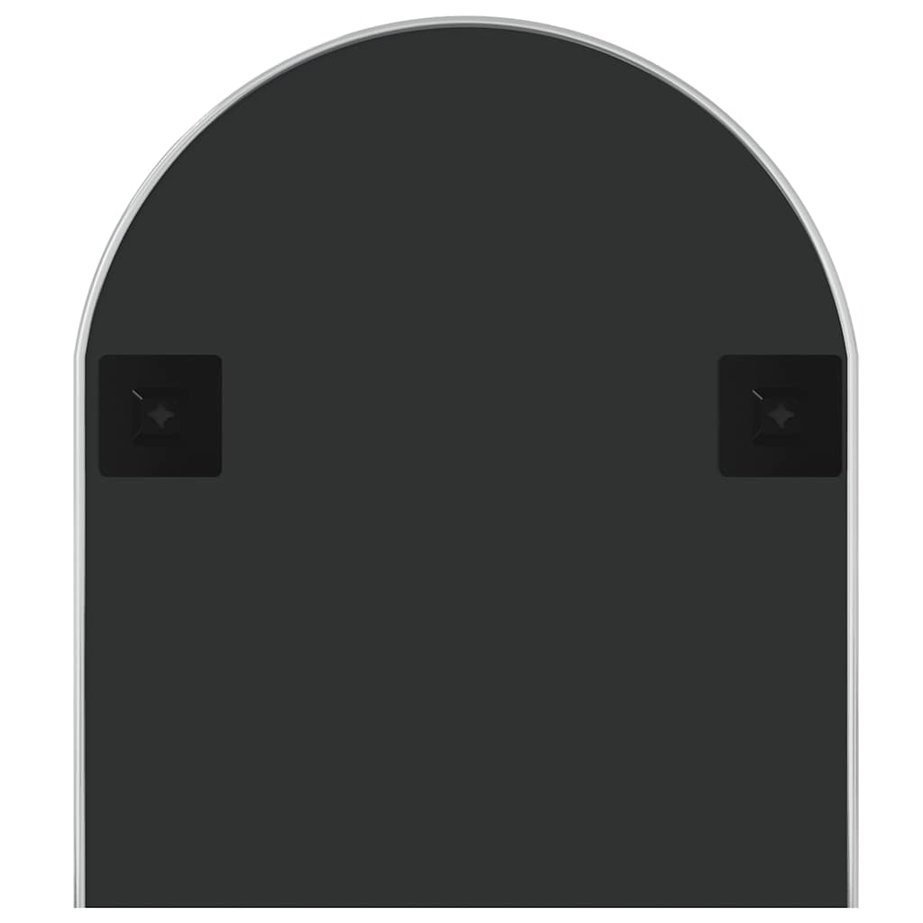 Specchio da Parete Argento 100x45 cm Ovale 348194