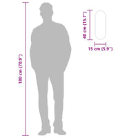 Specchio da Parete Dorato 40x15 cm Ovale 348195