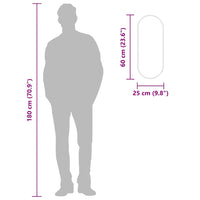 Specchio da Parete-Specchio a Muro-Specchio Decorativo Dorato 60x25 cm Ovale