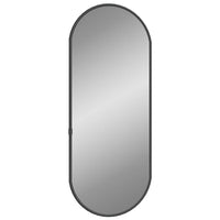 Specchio da Parete Nero 50x20 cm Ovale 348203