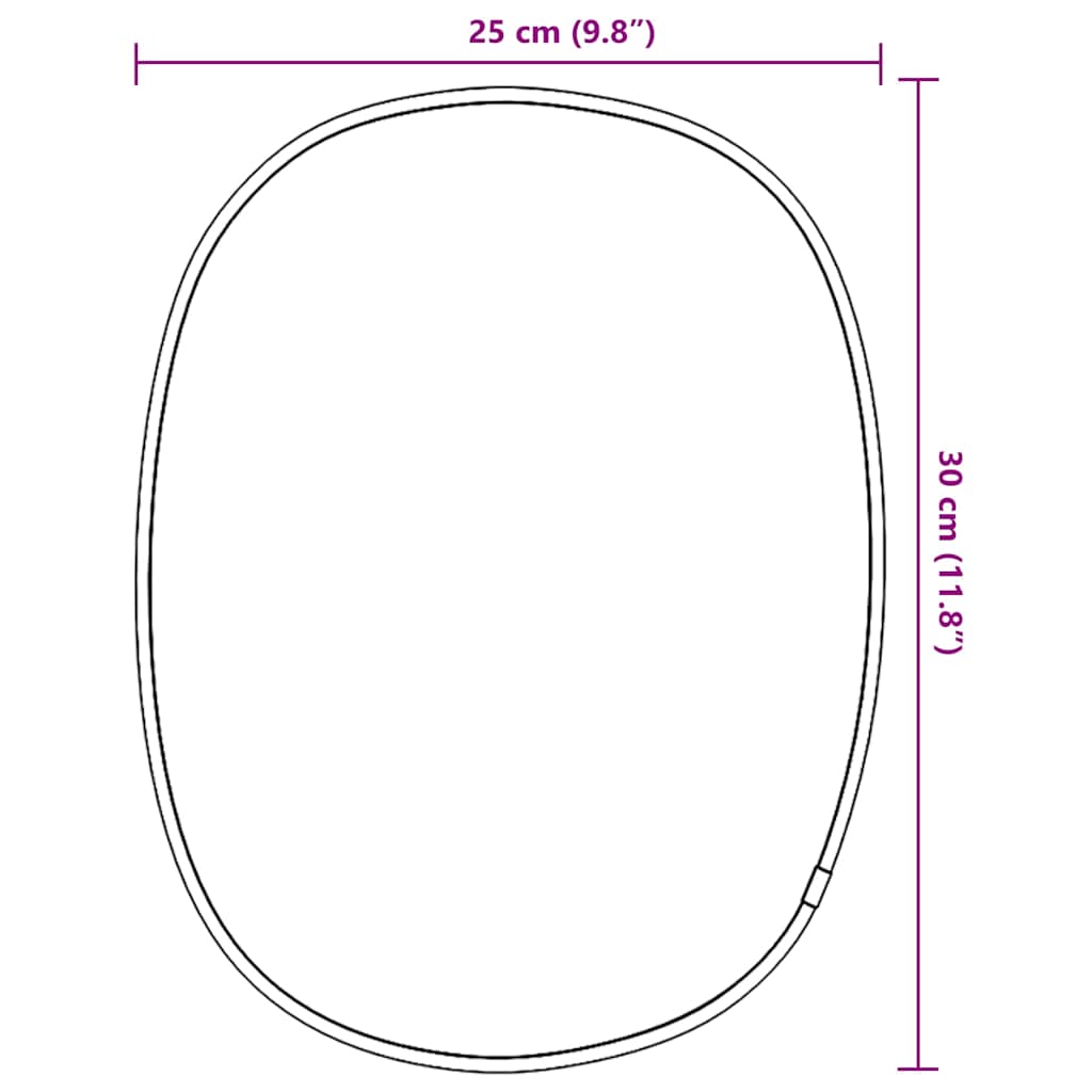 Specchio da Parete Argento 30x25 cm 348209