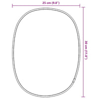 Specchio da Parete Argento 30x25 cm 348209