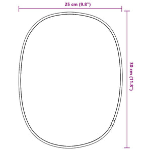 Specchio da Parete Argento 30x25 cm 348209