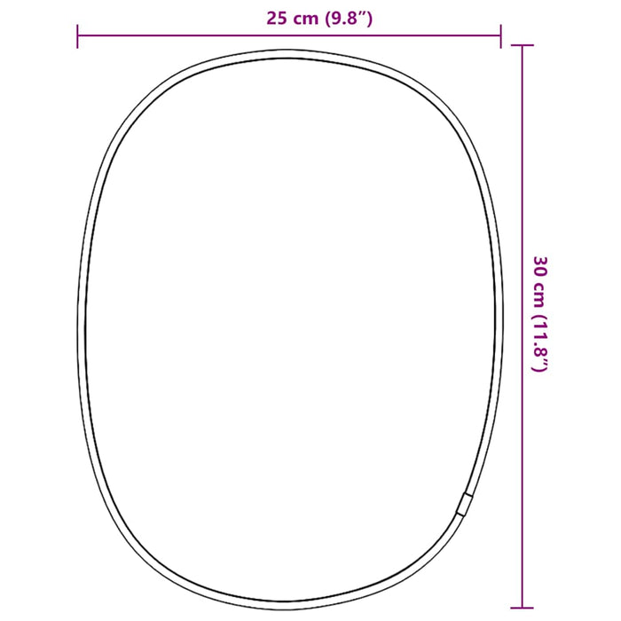 Specchio da Parete Argento 30x25 cm 348209