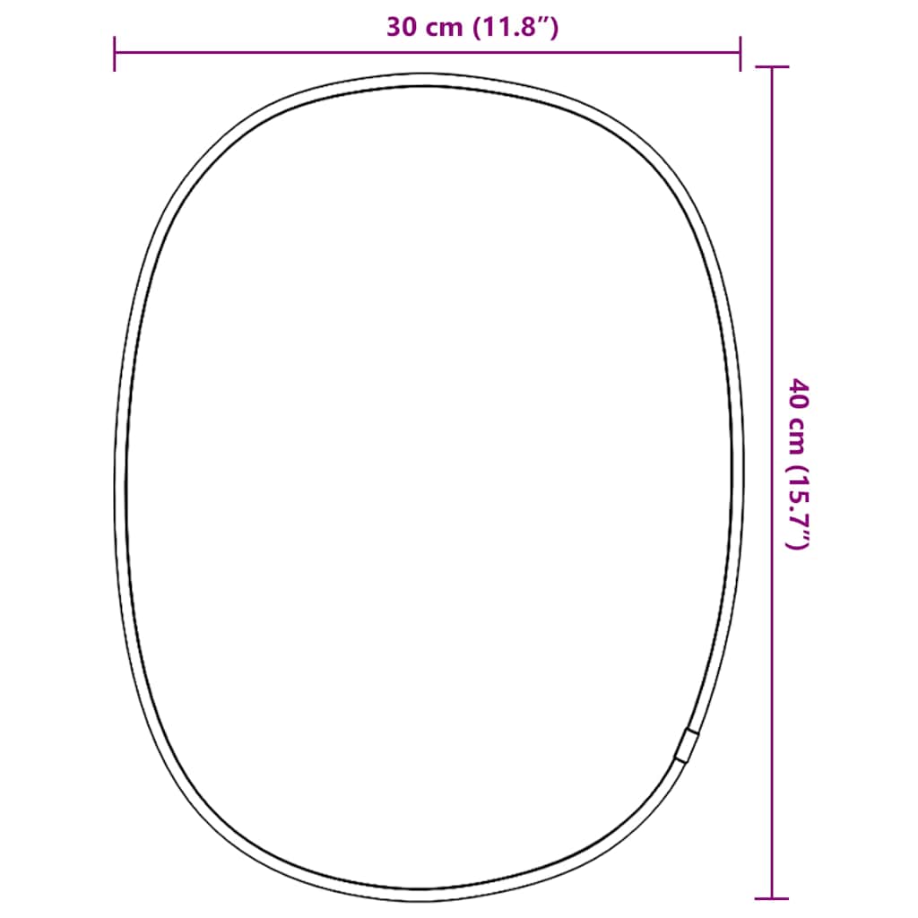 Specchio da Parete Argento 40x30 cm 348210