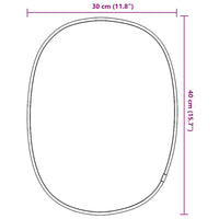 Specchio da Parete Argento 40x30 cm 348210