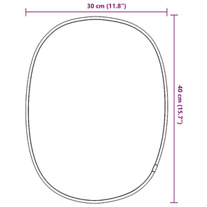 Specchio da Parete Argento 40x30 cm 348210