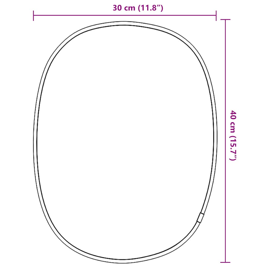 Specchio da Parete-Specchio a Muro-Specchio Decorativo Dorato 40x30 cm