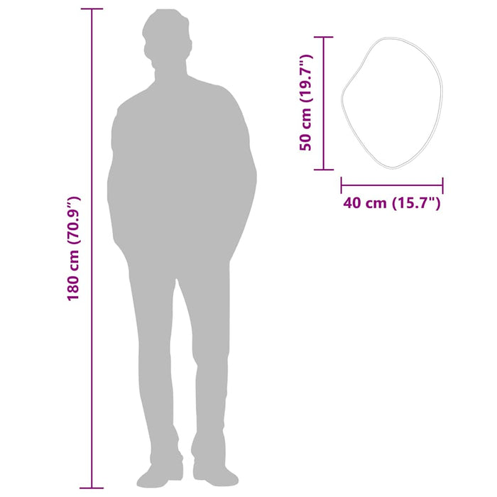 Specchio da Parete-Specchio a Muro-Specchio Decorativo Dorato 50x40 cm 196529