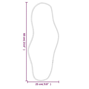 vidaXL Specchio da Parete Argento 60x25 cm