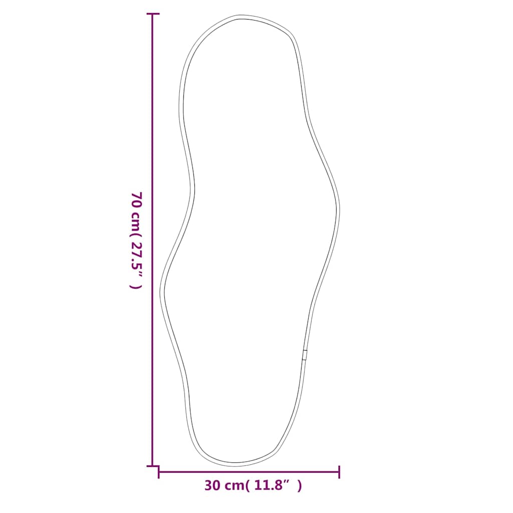 Specchio da Parete Argento 70x30 cm 348255