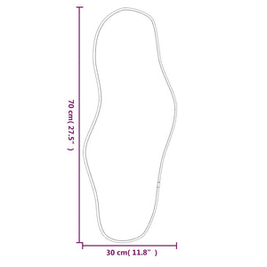 Specchio da Parete Argento 70x30 cm 348255