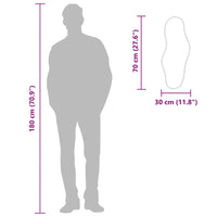 Specchio da Parete-Specchio a Muro-Specchio Decorativo Argento 70x30 cm