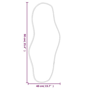 vidaXL Specchio da Parete Argento 90x40 cm