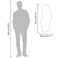 vidaXL Specchio da Parete Argento 90x40 cm