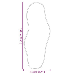 Specchio da Parete-Specchio a Muro-Specchio Decorativo Argento 100x45 cm