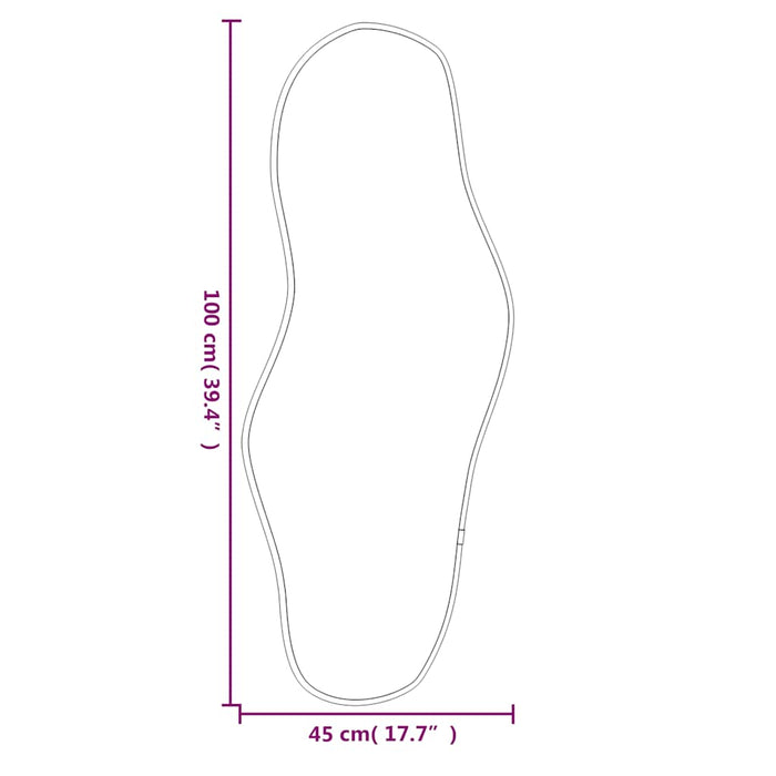 Specchio da Parete Argento 100x45 cm 348258