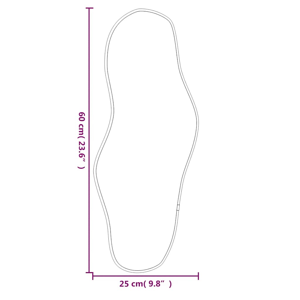 Specchio da Parete Dorato 60x25 cm 348259