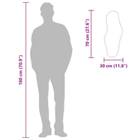 vidaXL Specchio da Parete Dorato 70x30 cm