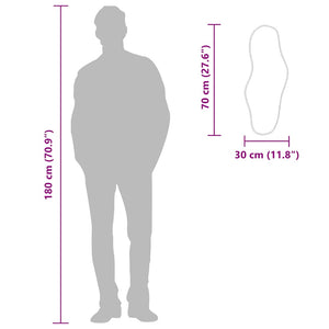 vidaXL Specchio da Parete Dorato 70x30 cm