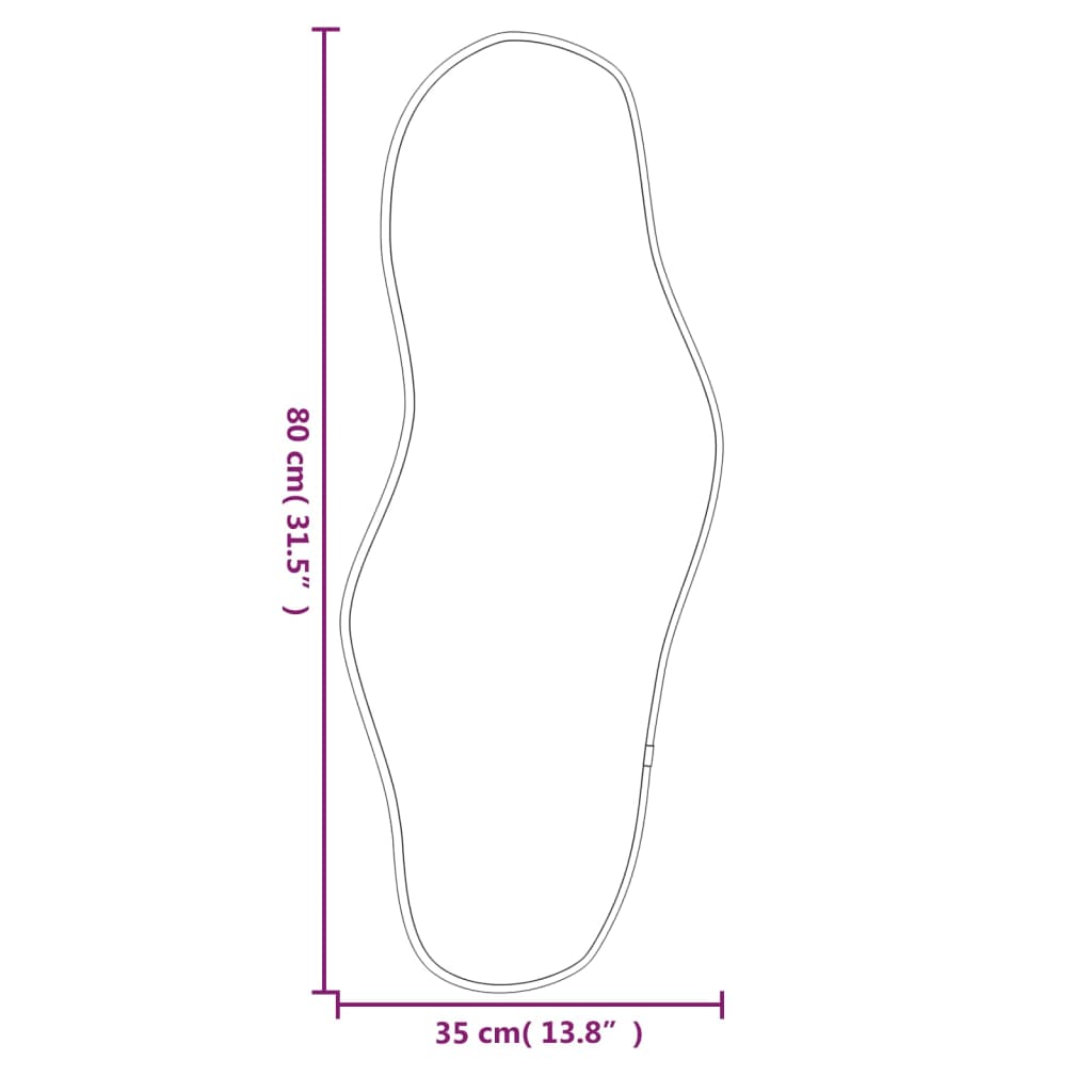 Specchio da Parete Dorato 80x35 cm 348261
