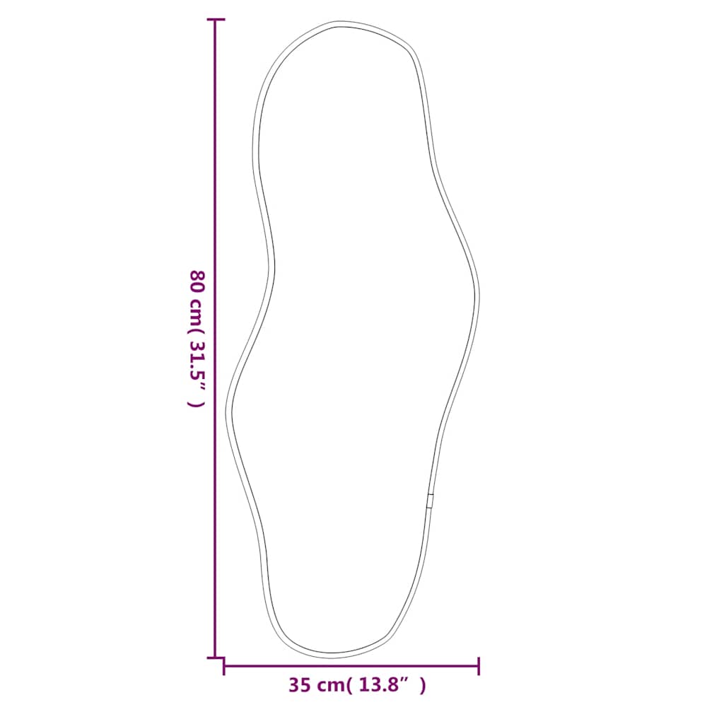 Specchio da Parete Dorato 80x35 cm 348261