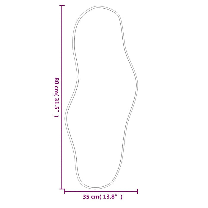Specchio da Parete Dorato 80x35 cm 348261