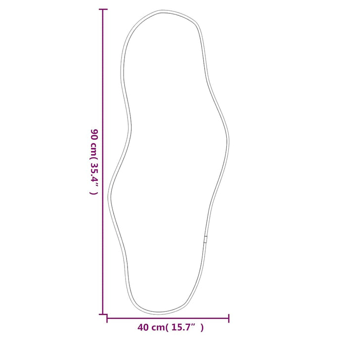 Specchio da Parete Dorato 90x40 cm 348262