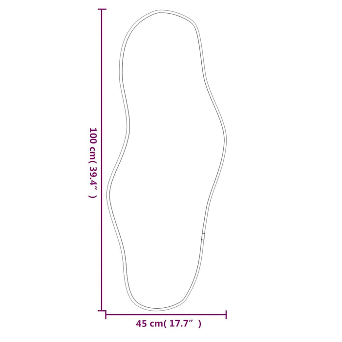 Specchio da Parete Dorato 100x45 cm 348263