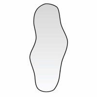 Specchio da Parete-Specchio a Muro-Specchio Decorativo Nero 60x25 cm