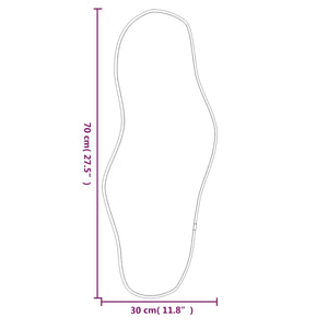 vidaXL Specchio da Parete Nero 70x30 cm