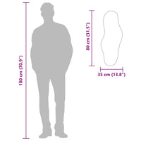 Specchio da Parete Nero 80x35 cm