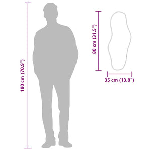 Specchio da Parete-Specchio a Muro-Specchio Decorativo Nero 80x35 cm