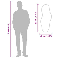 Specchio da Parete-Specchio a muro Nero 90x40 cm