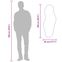 Specchio da Parete Nero 100x45 cm 348268