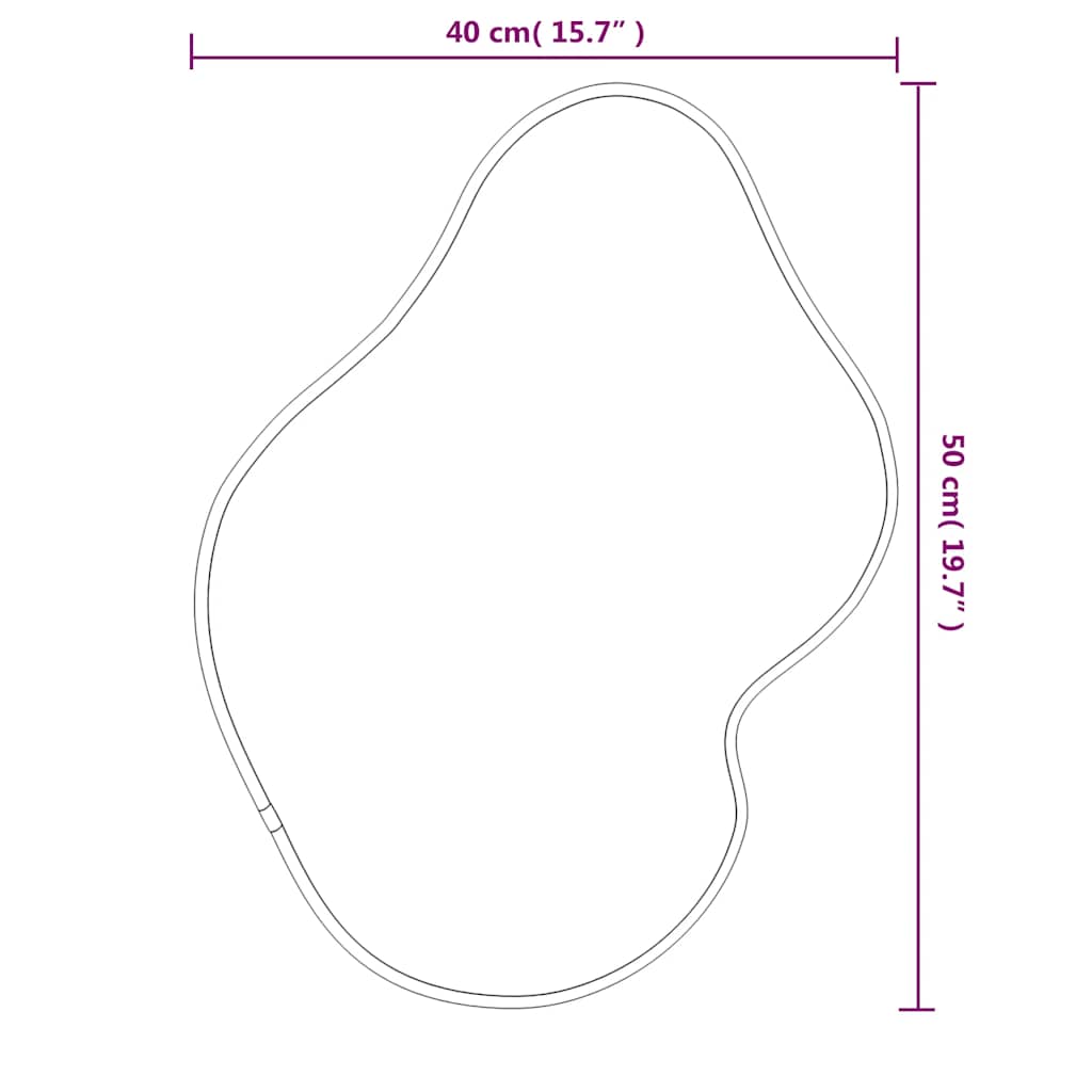 vidaXL Specchio da Parete Argento 50x40 cm