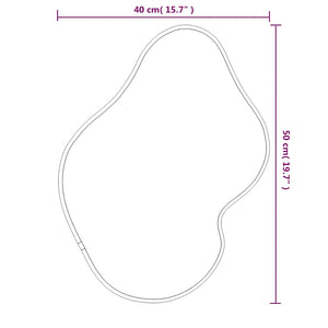 vidaXL Specchio da Parete Argento 50x40 cm