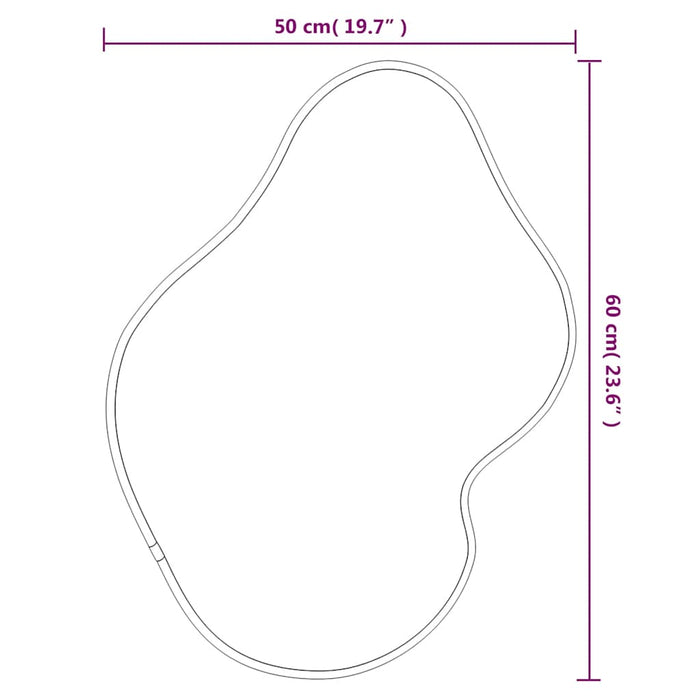 Specchio da Parete Argento 60x50 cm