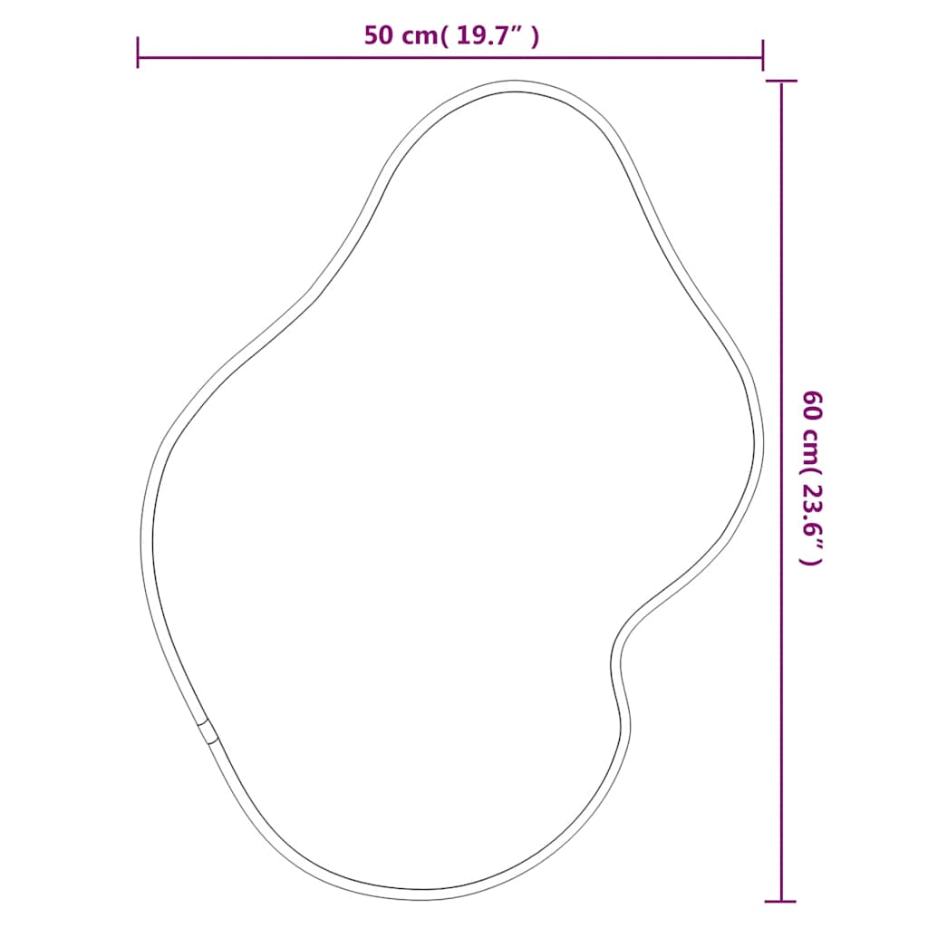 Specchio da Parete-Specchio a muro Argento 60x50 cm 571799