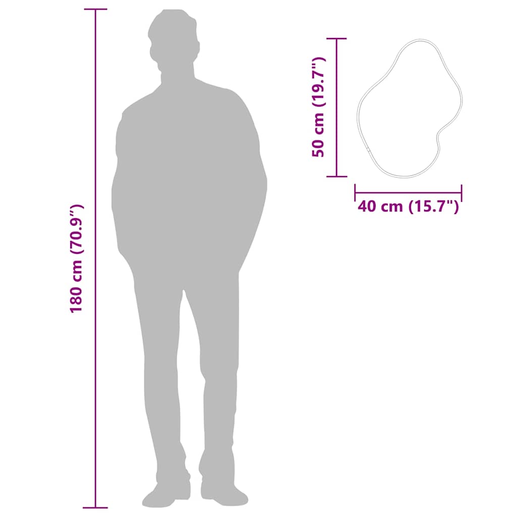 Specchio da Parete-Specchio a Muro-Specchio Decorativo Dorato 50x40 cm 727372