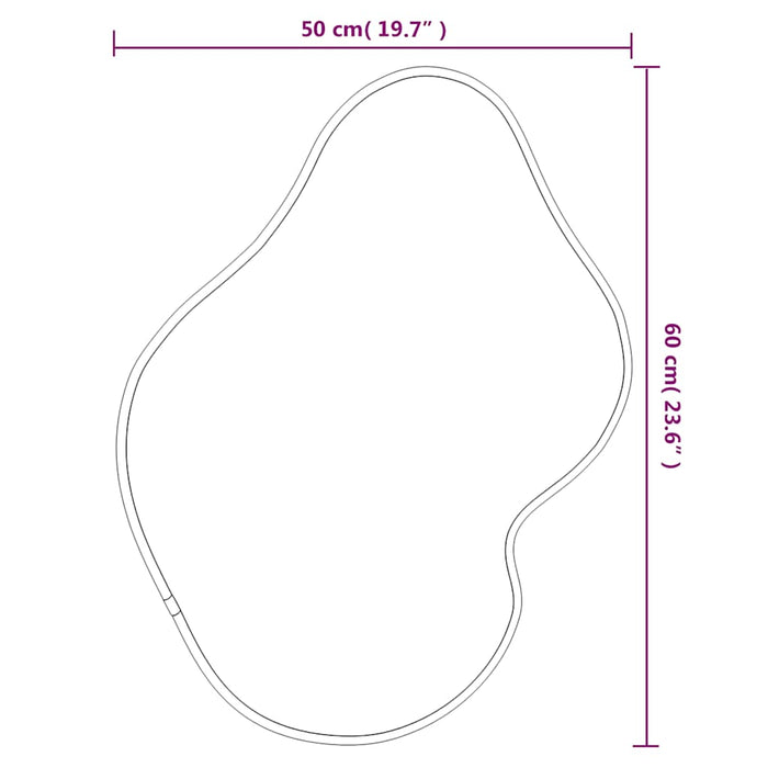 Specchio da Parete Dorato 60x50 cm 348272