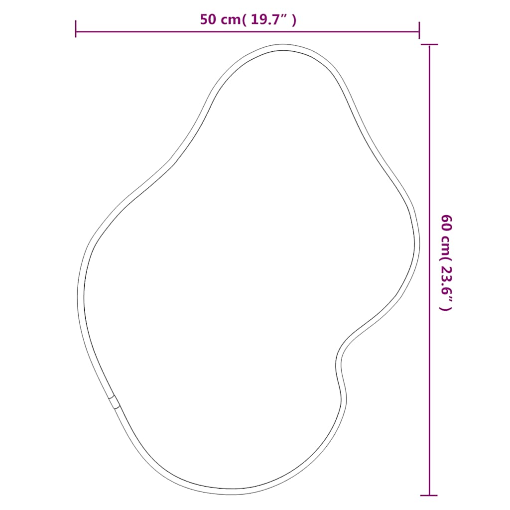 Specchio da Parete-Specchio a Muro-Specchio Decorativo Dorato 60x50 cm 579002