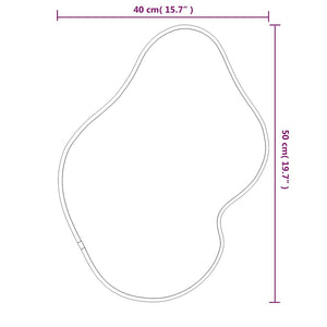 Specchio da Parete Nero 50x40 cm 348273