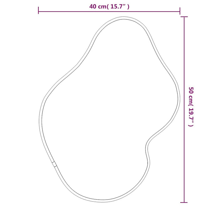 Specchio da Parete-Specchio a muro Nero 50x40 cm