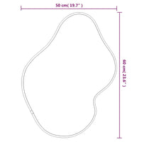 Specchio da Parete Nero 60x50 cm 348274