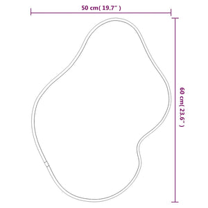 Specchio da Parete Nero 60x50 cm 348274