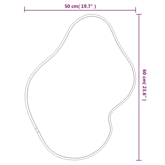 Specchio da Parete-Specchio a Muro-Specchio Decorativo Nero 60x50 cm