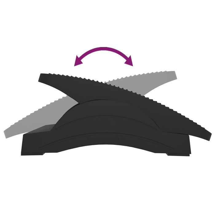 Poggiapiedi Nero 43,5x32,5x10,5 cm 51729